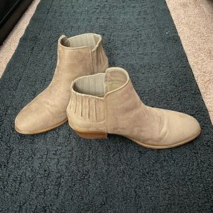 Tan booties